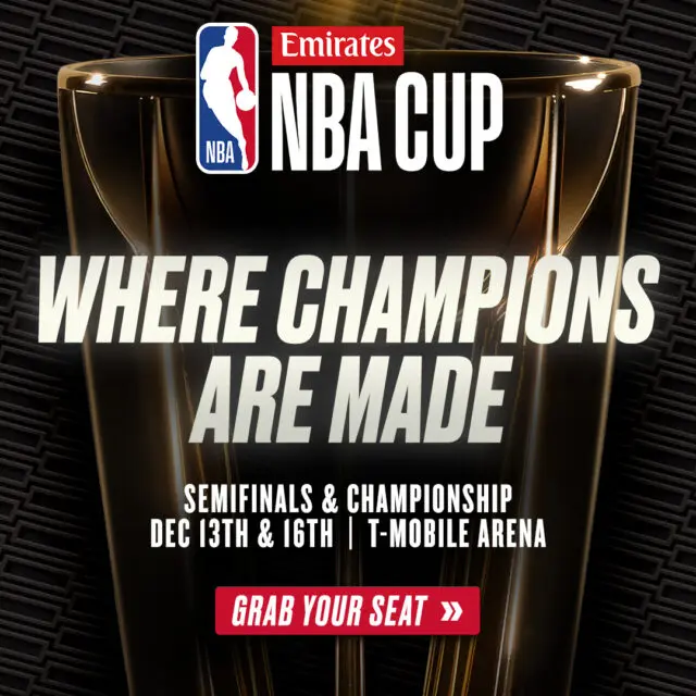 🏀 The Emirates NBA Cup is returning to Las Vegas!

We’re excited to share an exclusive 25% off ticket link to the Semifinals & Championship at T-Mobile Arena on Dec. 13 & 16.

Don’t miss this chance to experience big-time basketball where champions are made, as the offer is available through Dec. 1 at 11:59 PM

🎟️ Grab your discounted seats now by scanning the QR code or clicking the link-in-bio!