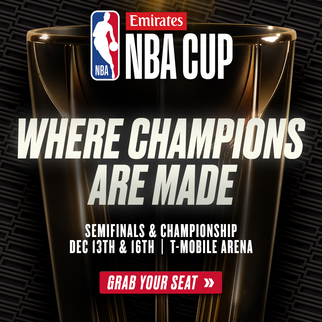 🏀 The Emirates NBA Cup is returning to Las Vegas!

We’re excited to share an exclusive 25% off ticket link to the Semifinals & Championship at T-Mobile Arena on Dec. 13 & 16.

Don’t miss this chance to experience big-time basketball where champions are made, as the offer is available through Dec. 1 at 11:59 PM

🎟️ Grab your discounted seats now by scanning the QR code or clicking the link-in-bio!